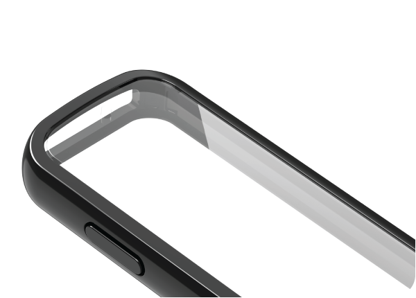 Air Rim case shows clear, rigid support