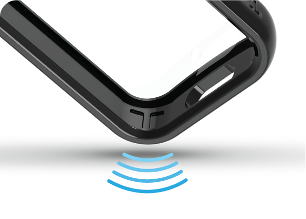 Air Rim case protects Apple TV remote from a fall